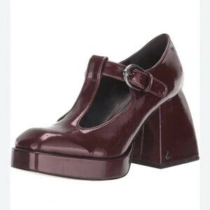Sam Edelman Circus Women’s Kay Mary Burgundy Platform T Strap Pumps Size 9.5